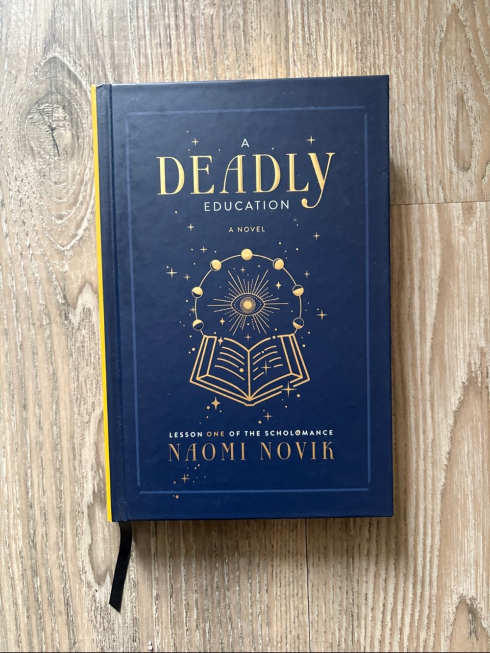 A Deadly Education by Naomi Novik Owlcrate Edition Signed Sprayed Edges